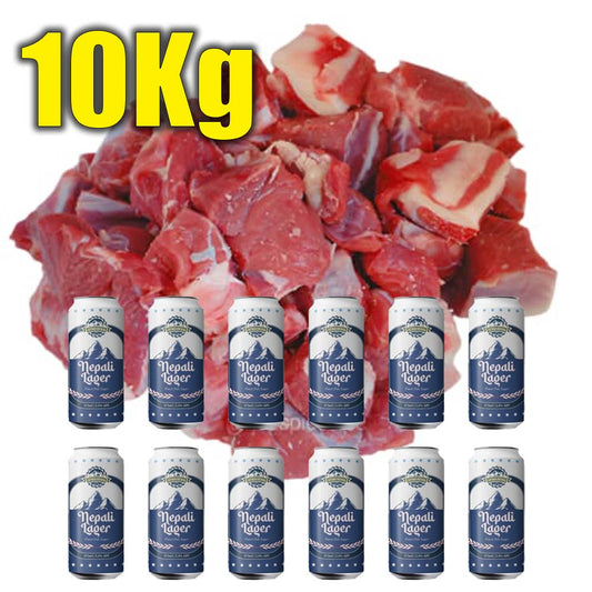 Boar Goat Meat (10kg) + Bhutan Mix (2kg) + Nepalis Lager Beer (12 Pack)